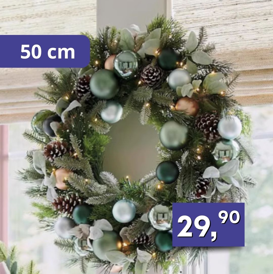 Vianočný veniec 50cm, rôzne druhy