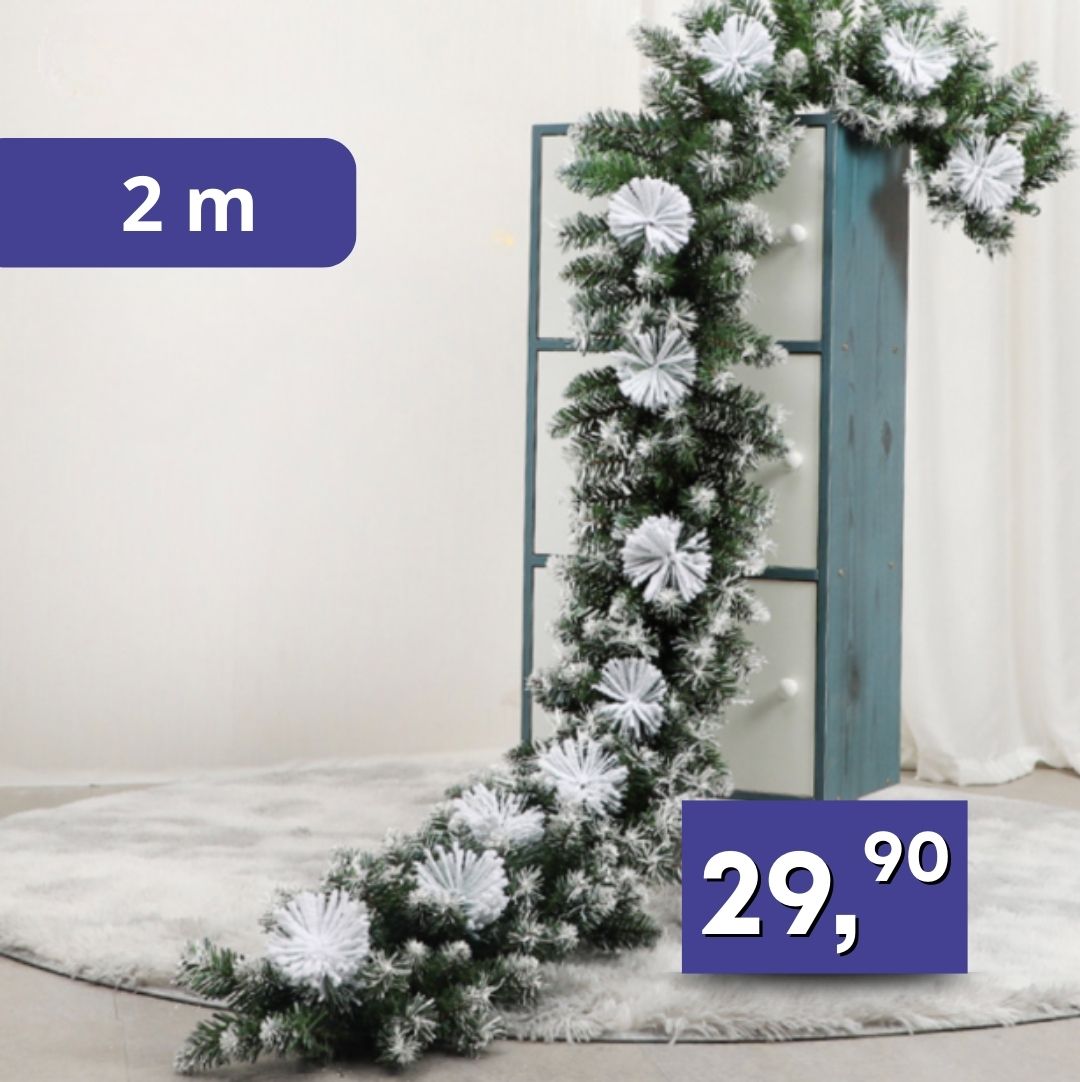 Vianočná girlanda - 2m rôzne druhy