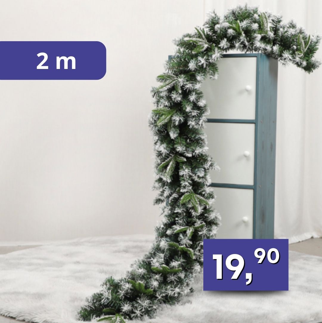 Vianočná girlanda - 2m rôzne druhy