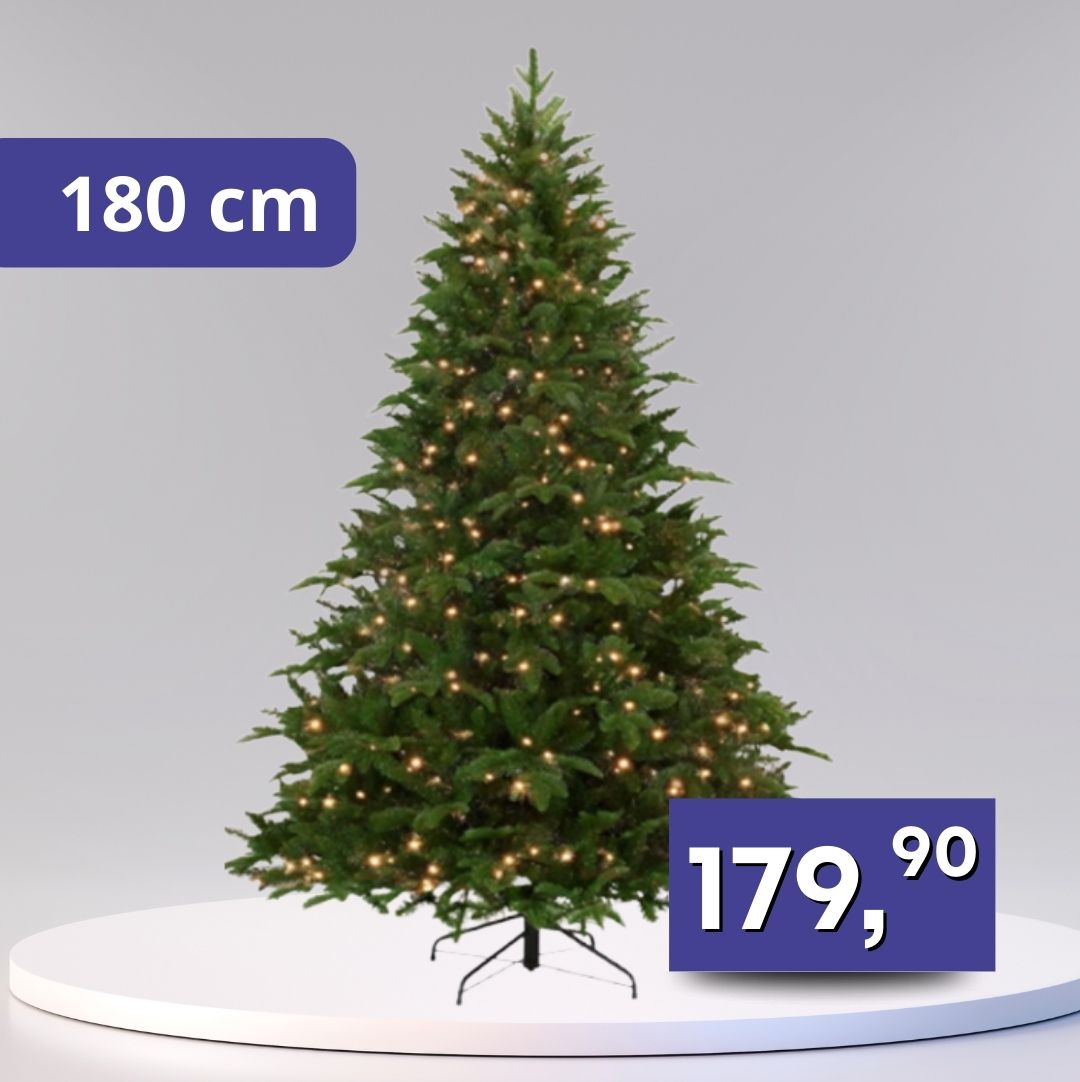 Vianočný stromček, s LED osvetlením, 180cm - 800 vetvičiek 250LED