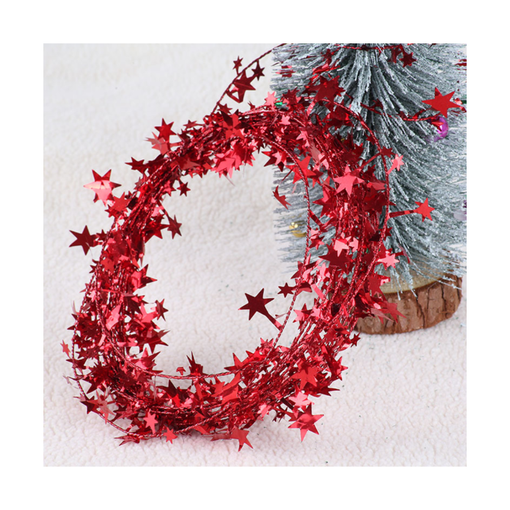 Girlanda s hviezdami - 7,5m rôzne farby