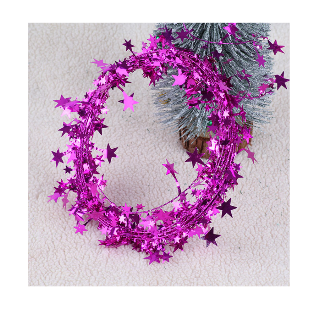 Girlanda s hviezdami - 7,5m rôzne farby