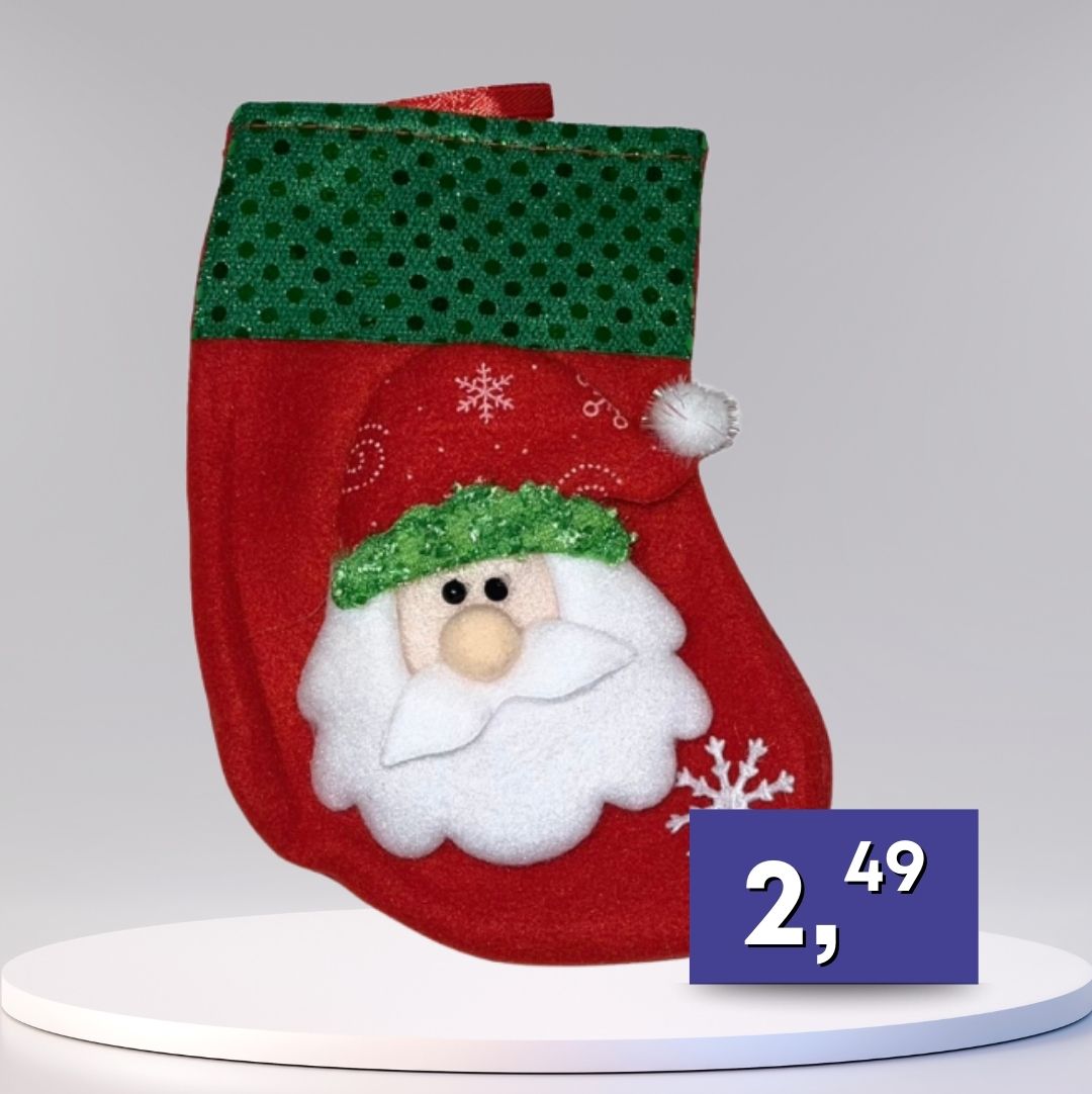 Dekoračné vianočné ponožky - rôzne druhy