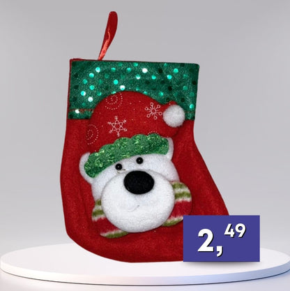 Dekoračné vianočné ponožky - rôzne druhy