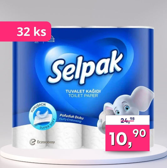Selpak – toaletný papier 3-vrstvový, balenie 32 ks
