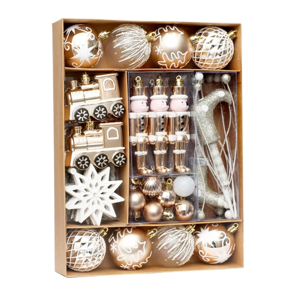 Sada vianočných ozdôb - 50ks rôzne farby