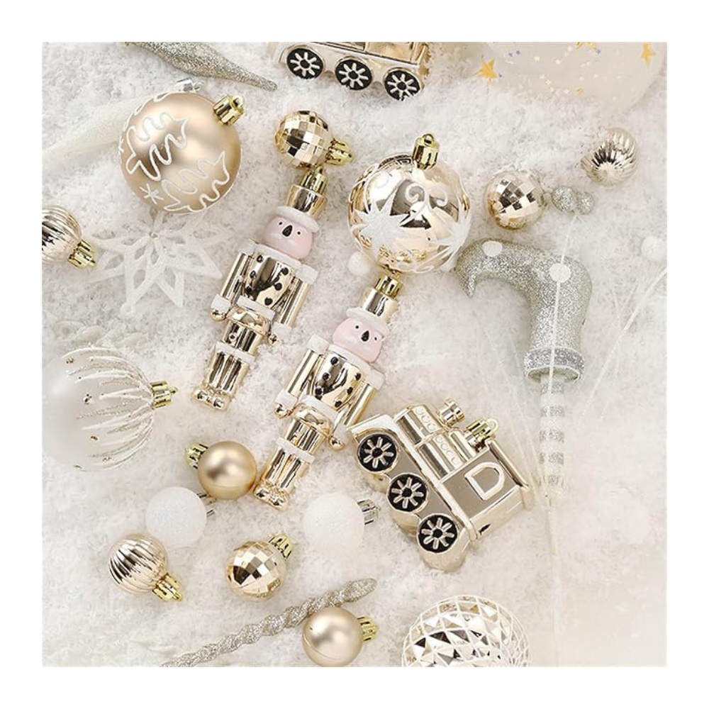 Sada vianočných ozdôb - 50ks rôzne farby