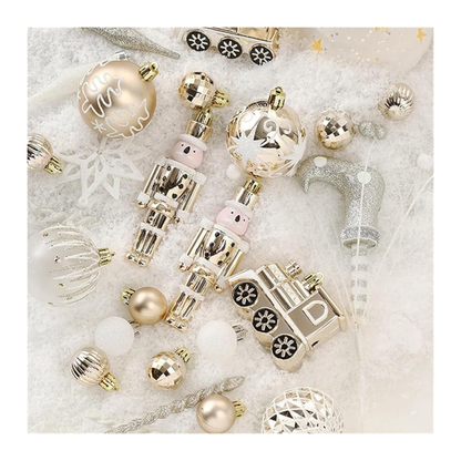 Sada vianočných ozdôb - 50ks rôzne farby