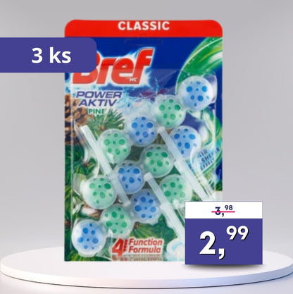 Bref – WC guličky Borovica, zelené 3 ks