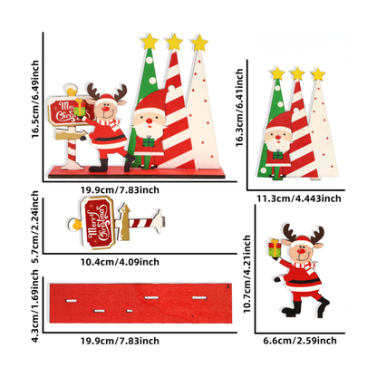 Drevená vianočná dekorácia, rôzne druhy