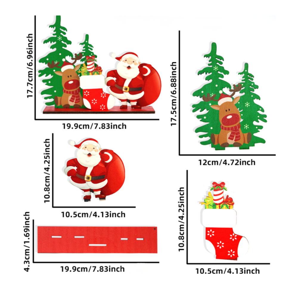 Drevená vianočná dekorácia, rôzne druhy