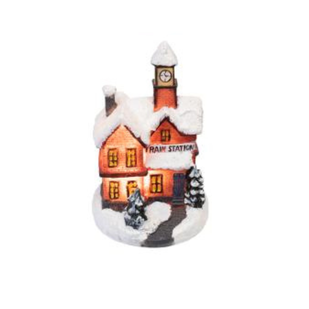 Zimné LED domčeky farebné, rôzne druhy