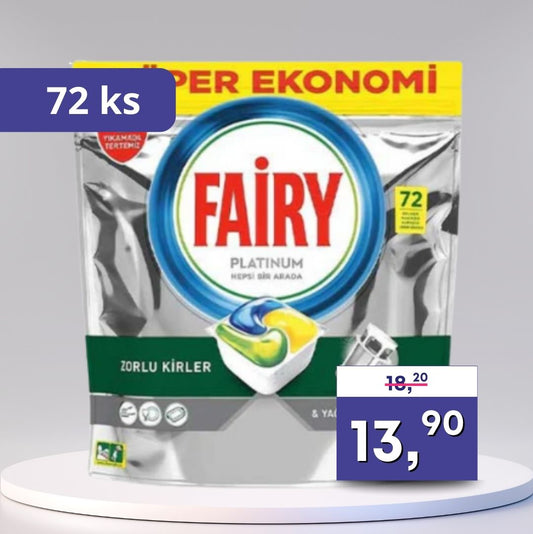 Fairy Jar Platinum – tablety do umývačky riadu 72 ks