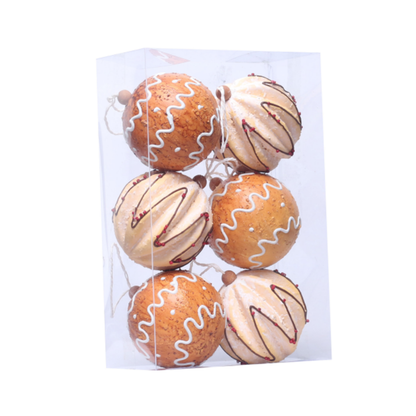 Sada vianočných ozdôb - 6ks rôzne farby