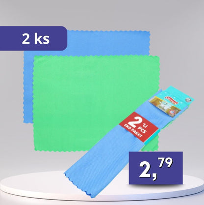 Cornex – mikrotenové utierky farebné, balenie 2 ks