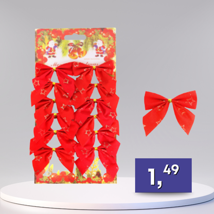 Ozdobné mašle 12ks - rôzne farby