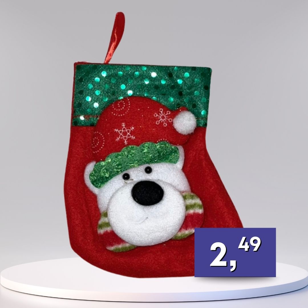 Dekoračné vianočné ponožky - rôzne druhy