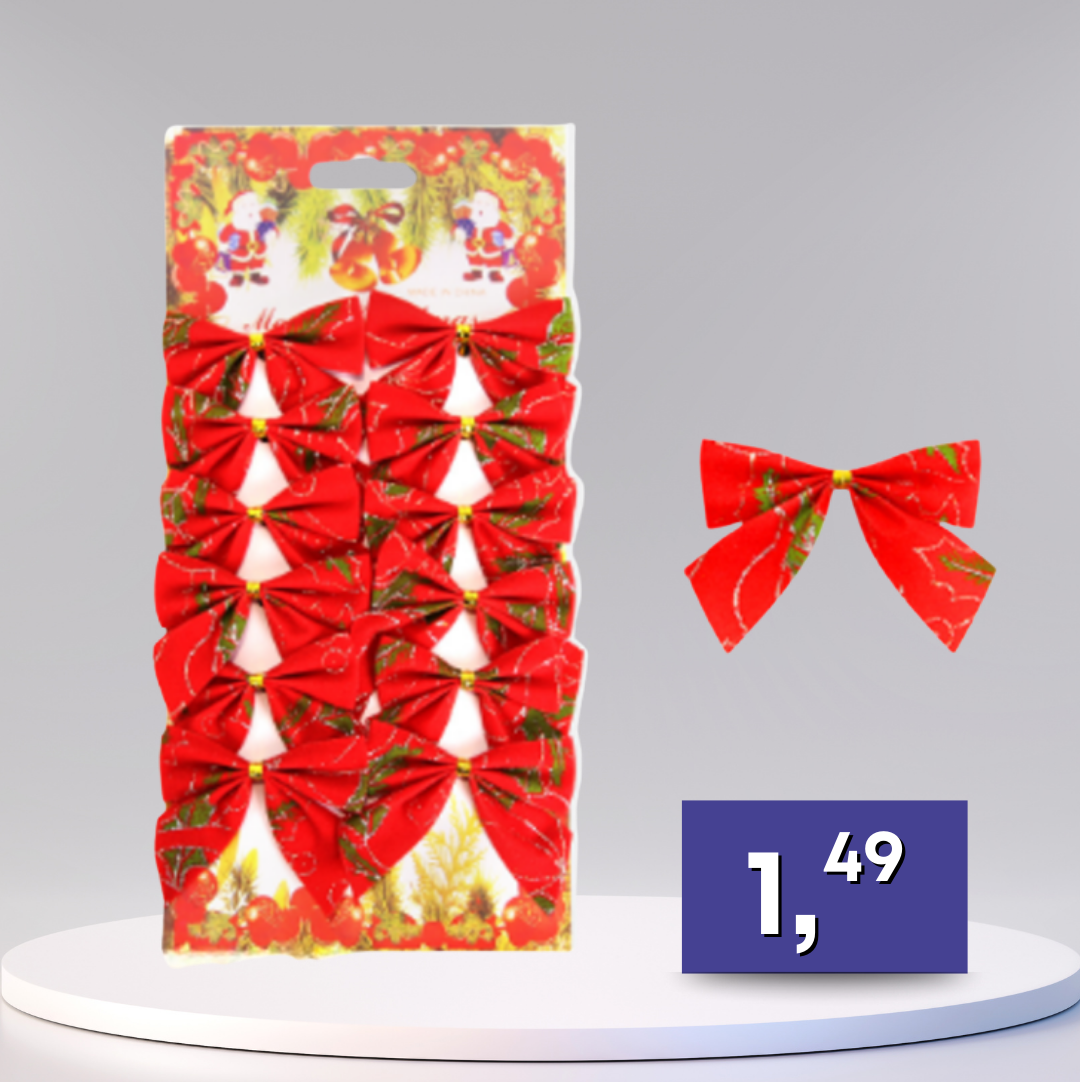 Ozdobné mašle 12ks - rôzne farby