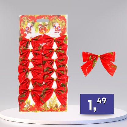 Ozdobné mašle 12ks - rôzne farby