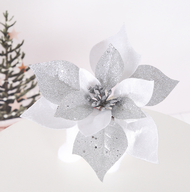 Vianočná ruža - 21cm, rôzne farby