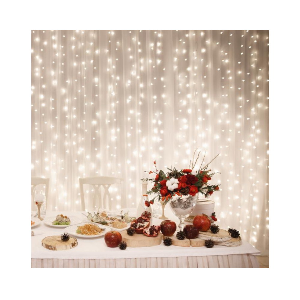 LED záves cencúľ 2x2m, rôzne farby