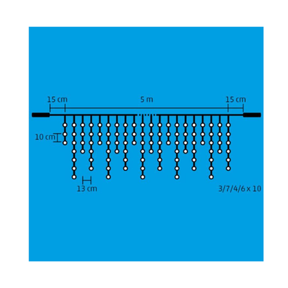 LED záves s cencúľmi 5m, rôzne farby